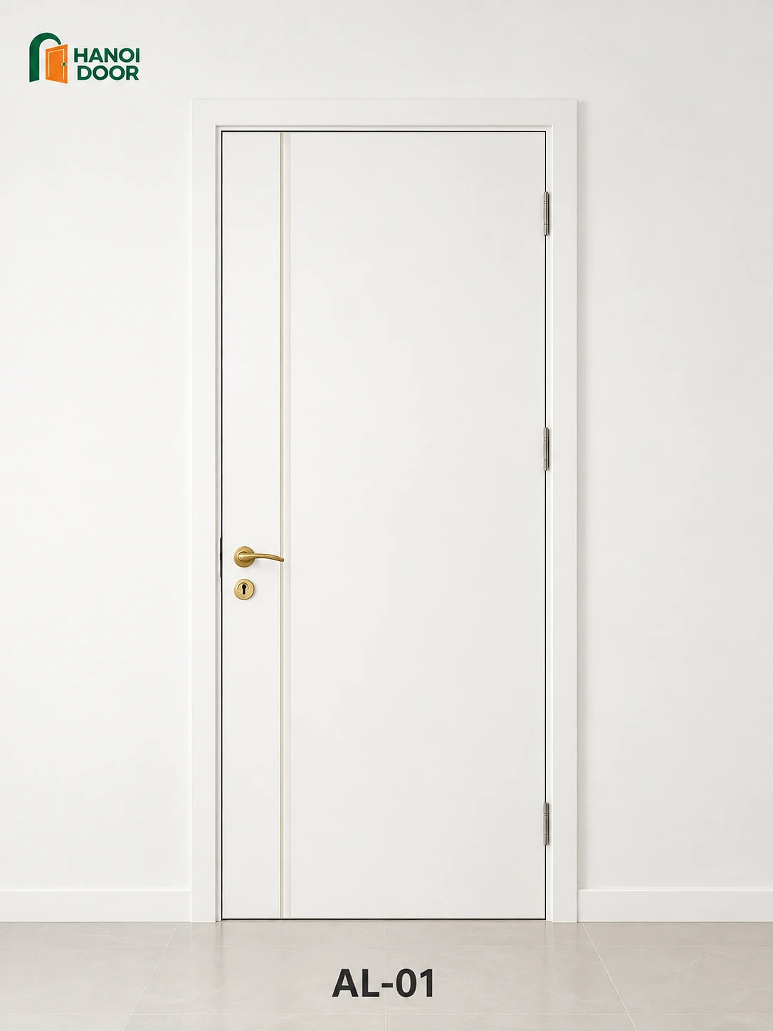 Cửa soi chỉ nhôm — cửa nhựa composite sản xuất tại nhà máy HANOI DOOR