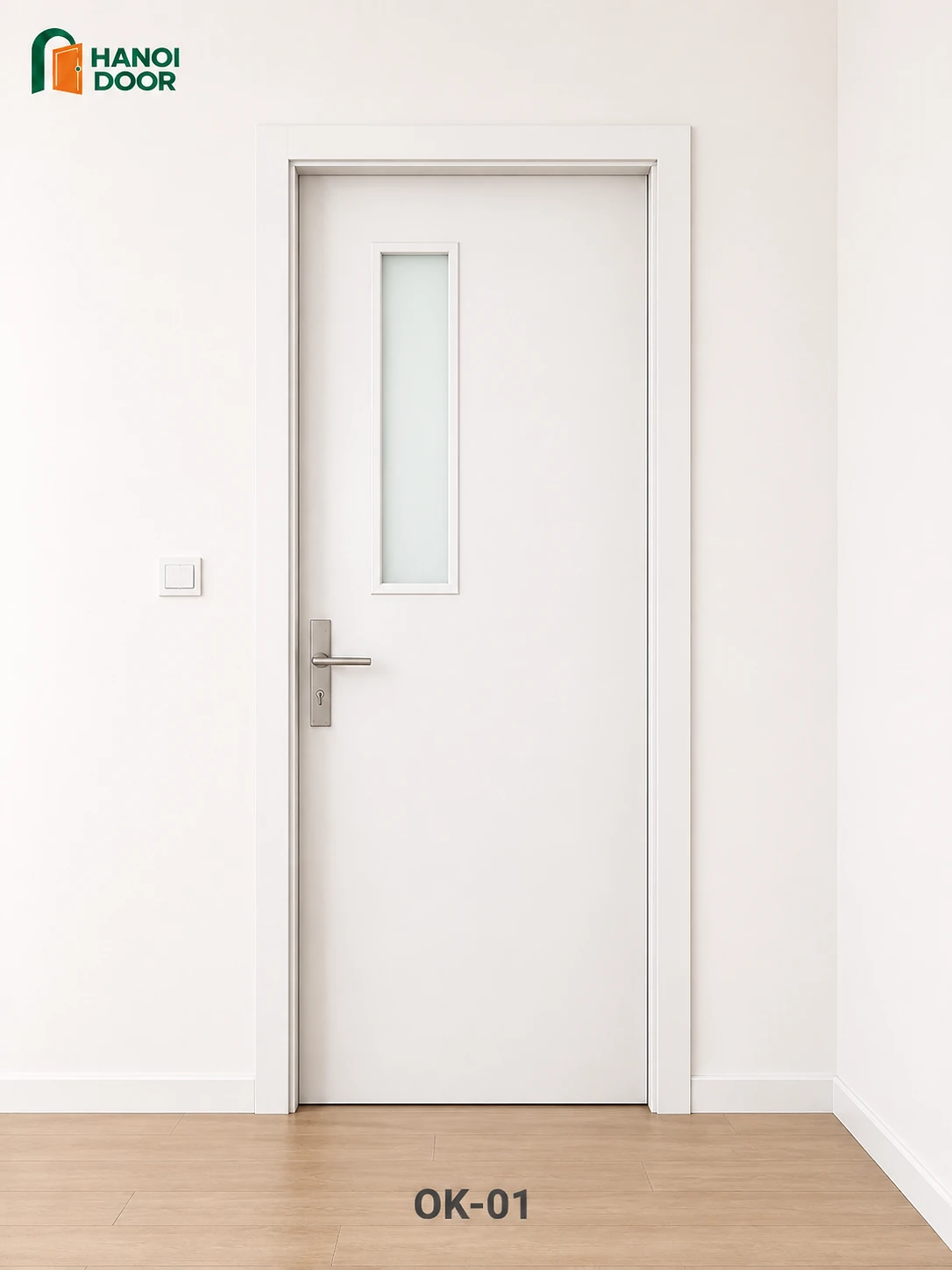 Cửa ô kính — cửa nhựa composite sản xuất tại nhà máy HANOI DOOR