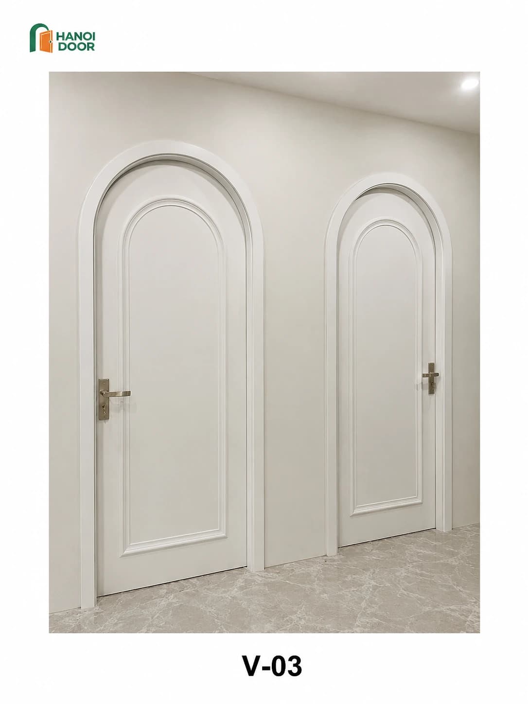 Cửa vòm V-03 — cửa nhựa composite HANOI DOOR