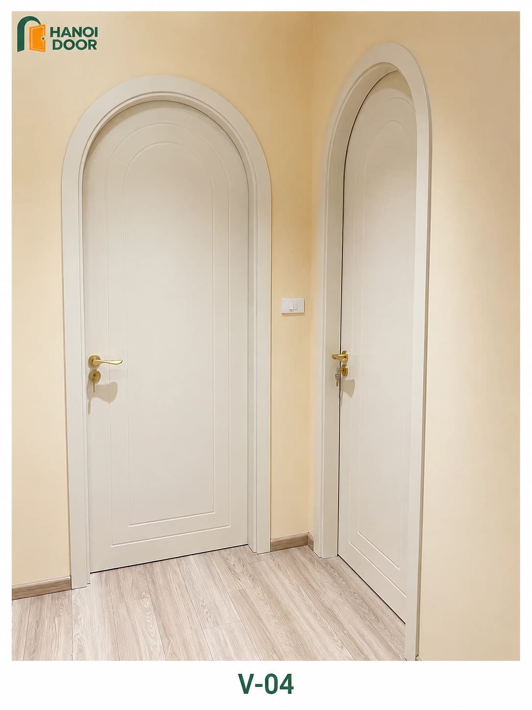 Cửa vòm V-04 — cửa nhựa composite HANOI DOOR