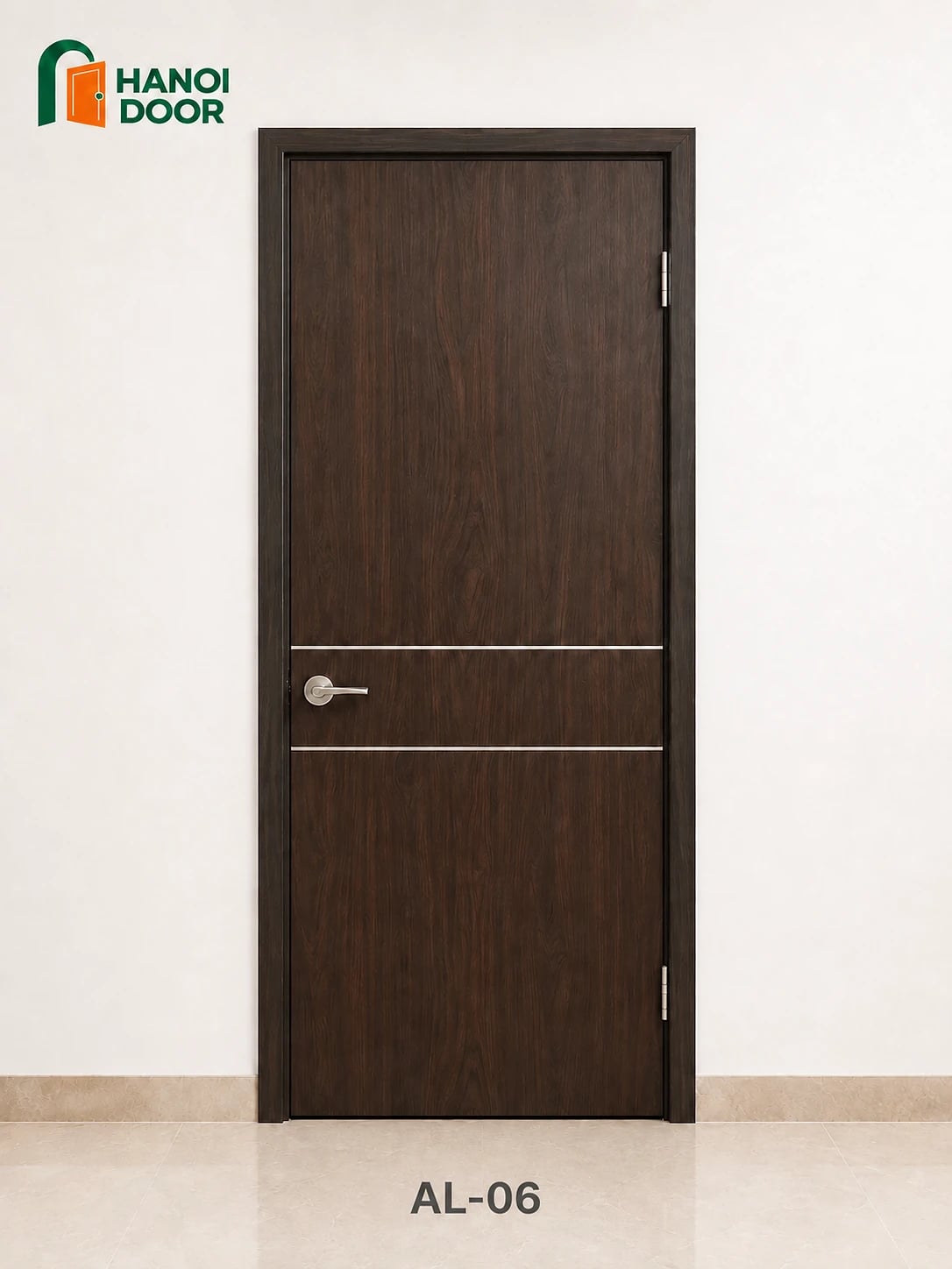 Cửa soi chỉ nhôm AL-06 — cửa nhựa composite sản xuất tại nhà máy HANOI DOOR Hà Nội