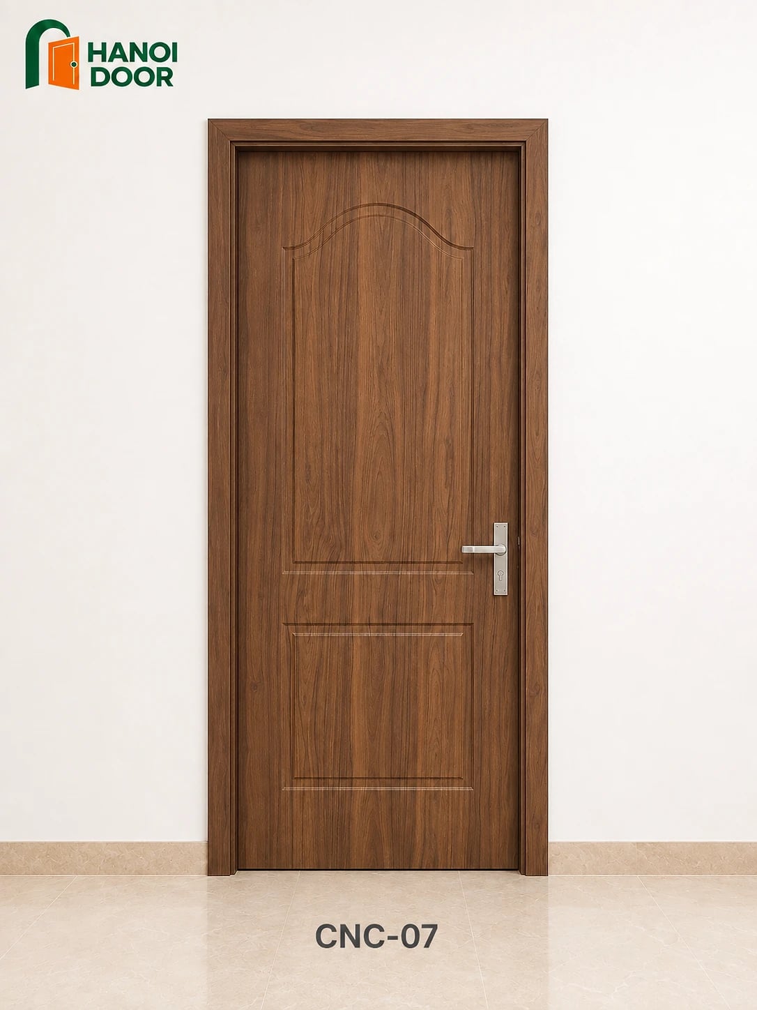 Cửa hút huỳnh âm CNC 07 — cửa nhựa composite sản xuất tại nhà máy HANOI DOOR Hà Nội
