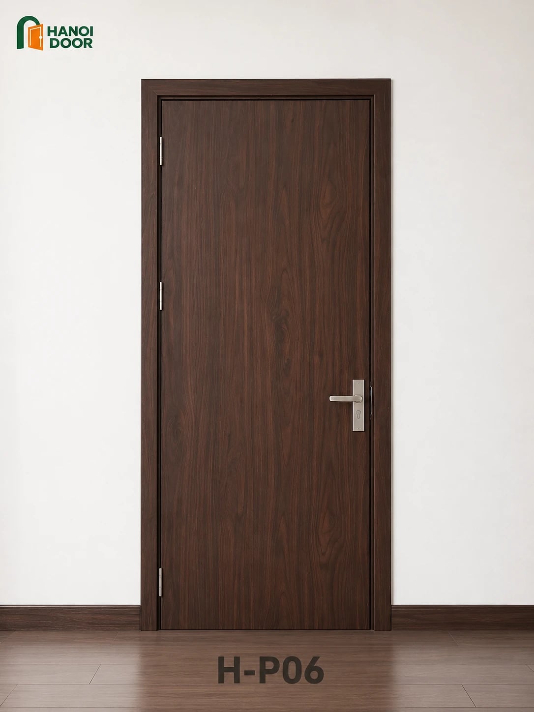 Cửa trơn phẳng H-P06 — cửa nhựa composite sản xuất tại nhà máy HANOI DOOR Hà Nội