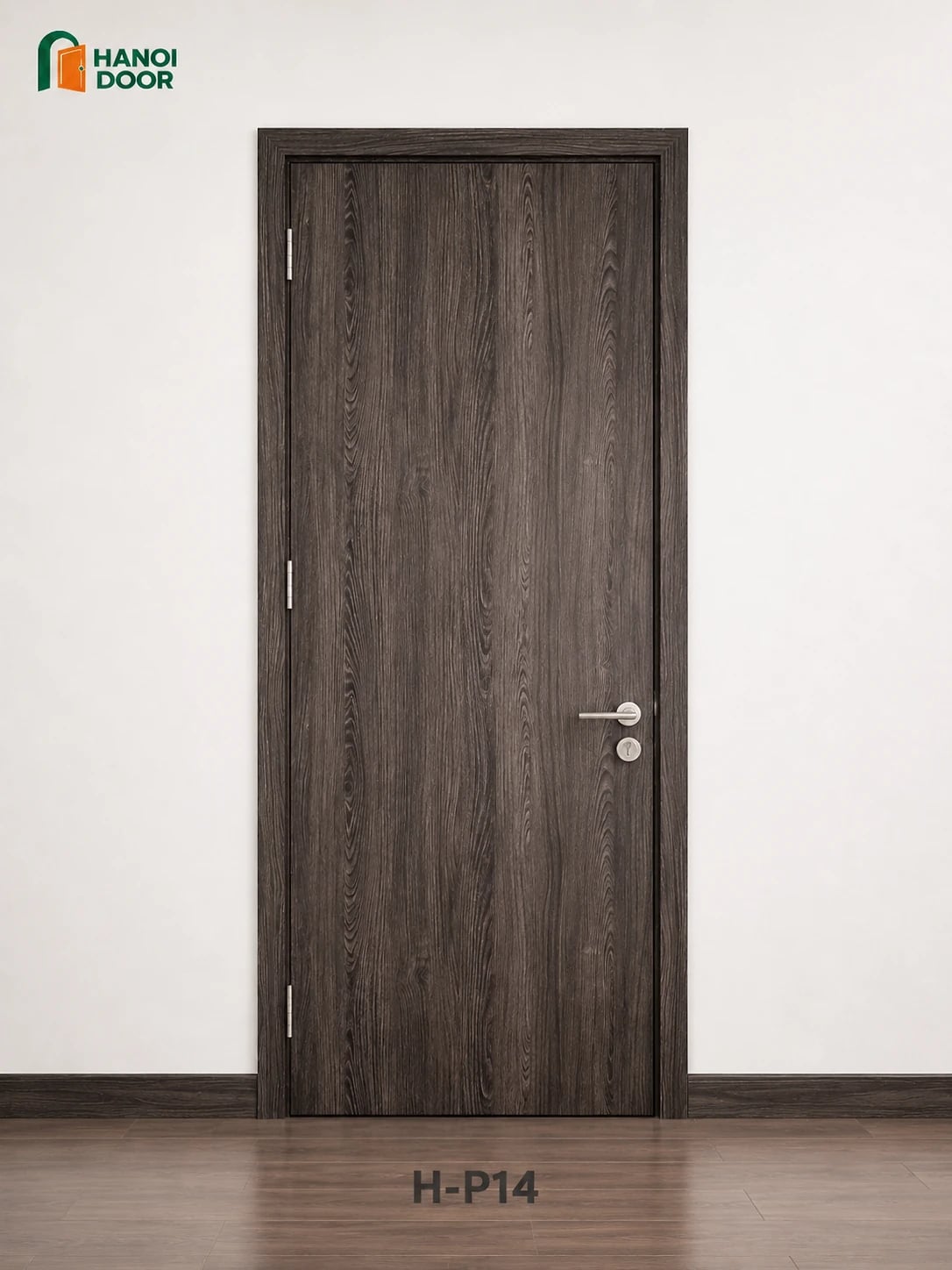 Cửa trơn phẳng H-P14 — cửa nhựa composite sản xuất tại nhà máy HANOI DOOR Hà Nội