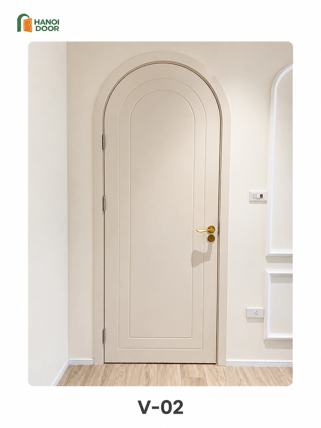 Cửa vòm V-02 — cửa nhựa composite sản xuất tại nhà máy HANOI DOOR Hà Nội
