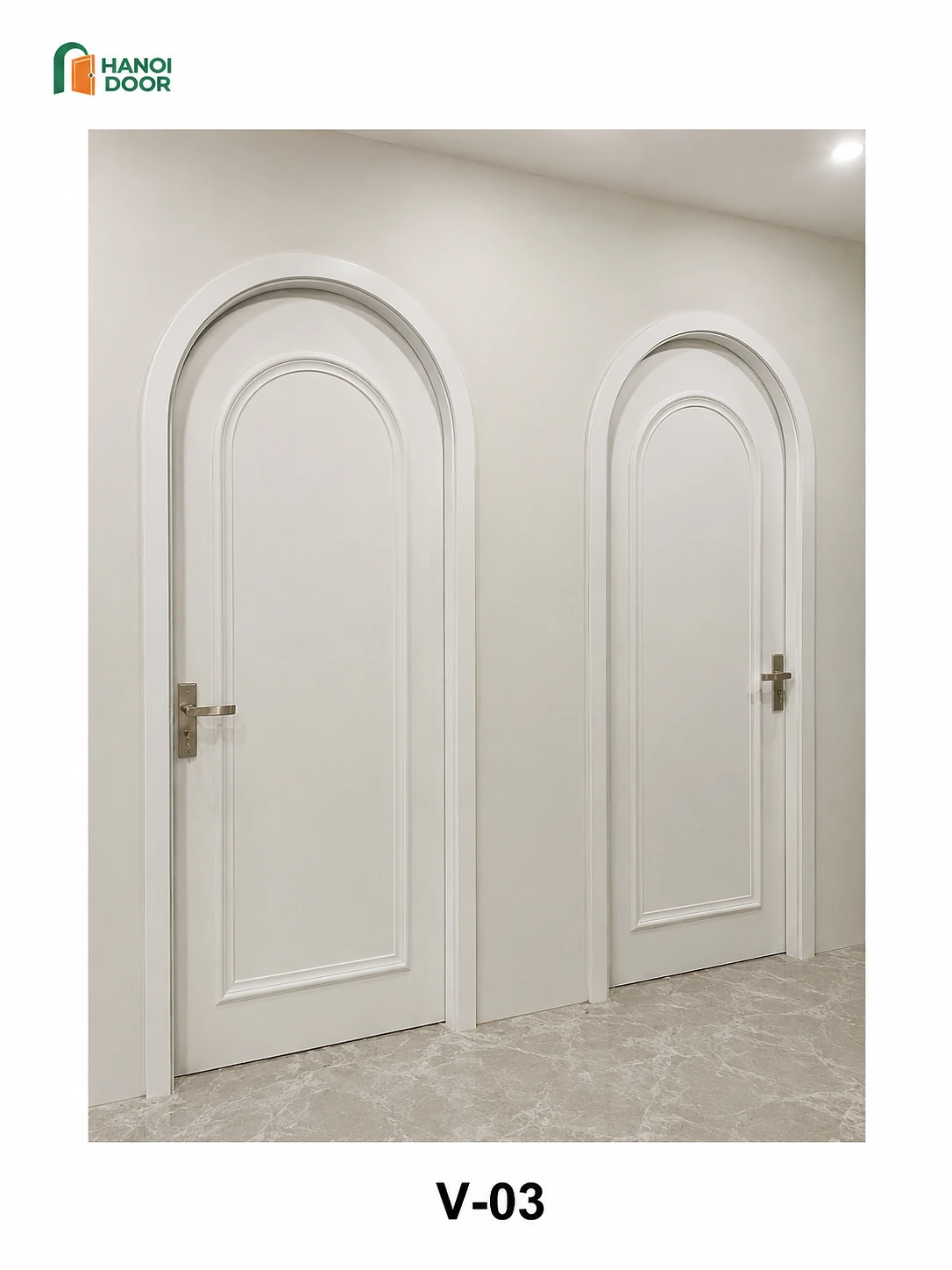 Cửa vòm V-03 — cửa nhựa composite sản xuất tại nhà máy HANOI DOOR Hà Nội