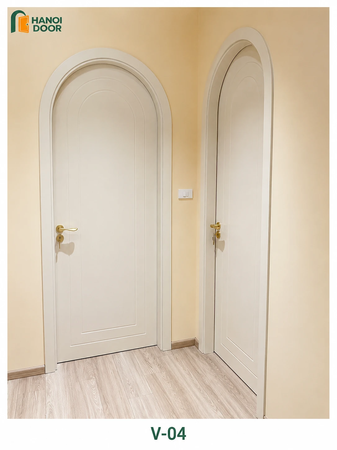 Cửa vòm V-04 — cửa nhựa composite sản xuất tại nhà máy HANOI DOOR Hà Nội