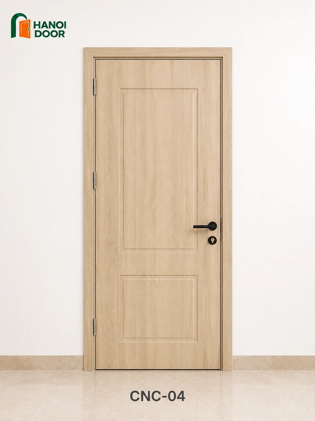 Cửa hút huỳnh âm CNC 04 — cửa nhựa composite sản xuất tại nhà máy HANOI DOOR Hà Nội