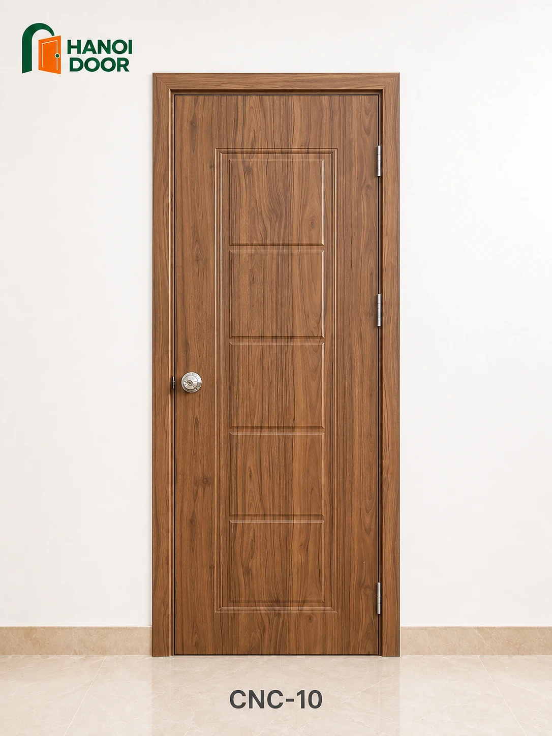 Cửa hút huỳnh âm CNC 10 — cửa nhựa composite sản xuất tại nhà máy HANOI DOOR Hà Nội