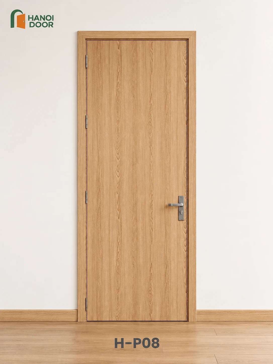 Cửa trơn phẳng H-P08 — cửa nhựa composite HANOI DOOR
