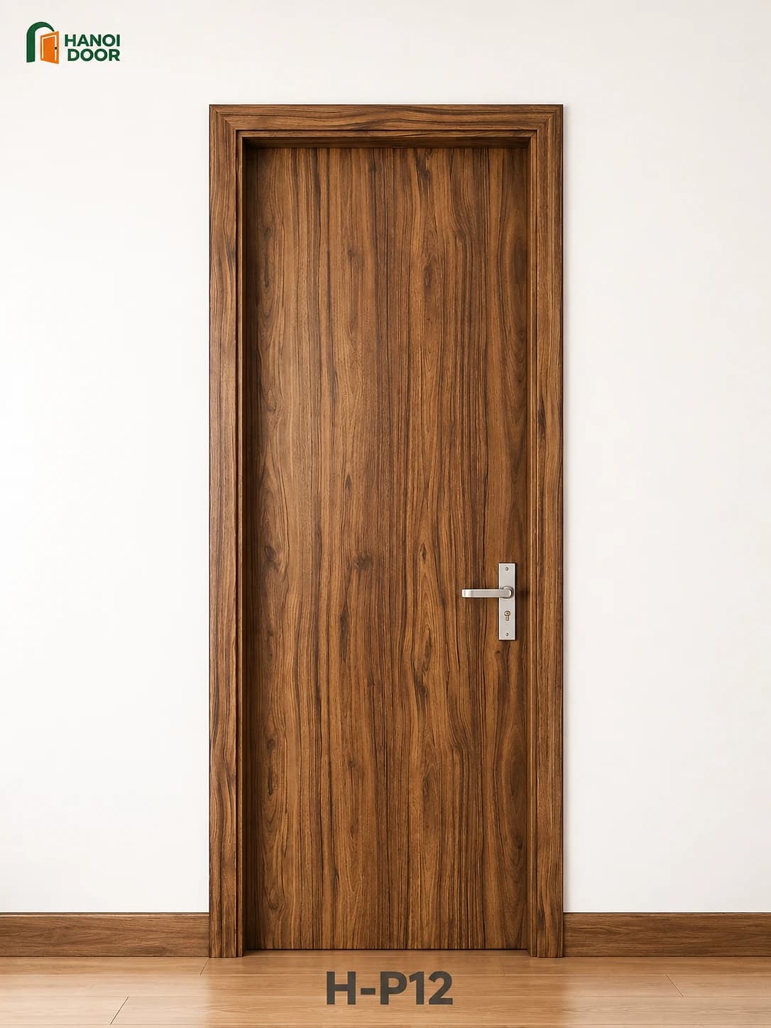 Cửa trơn phẳng H-P12 — cửa nhựa composite HANOI DOOR