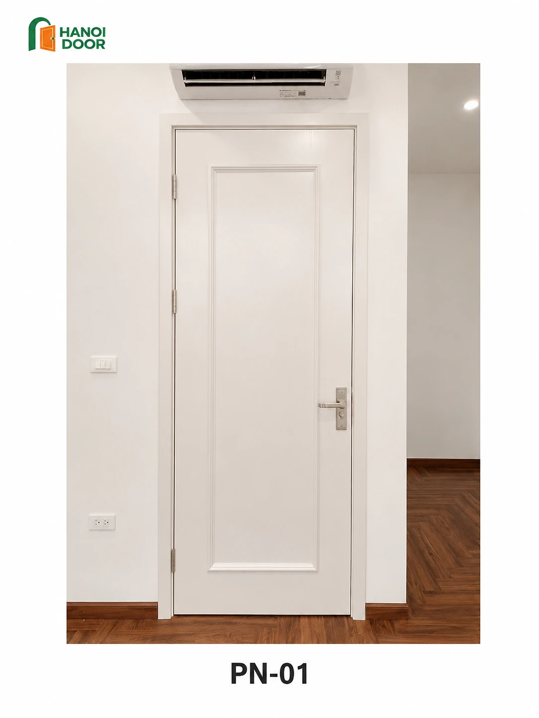 Cửa phào nổi 1 ô — cửa nhựa composite sản xuất tại nhà máy HANOI DOOR Hà Nội